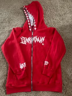 Red zip up