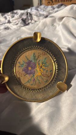 Needlepoint ashtray