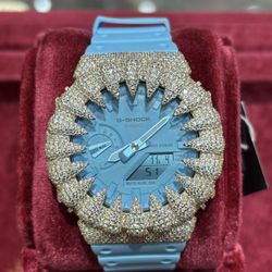 🕒 G-SHOCK Watch with Iced-Out Bezel – Custom Bustdown Style 💎