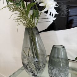 Glass Vase Pair