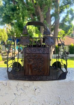 Decorative Metal Purse Wine Cork Holder / Catcher