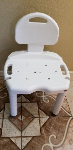 White Bathroom Chair.