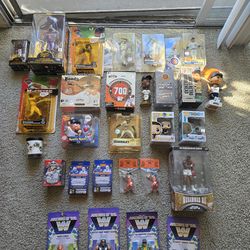 Sports bin: collectable, newspapers headlines, and magazines