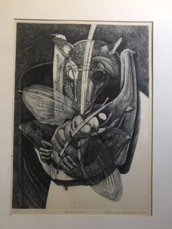 Etching “Fledermaus”