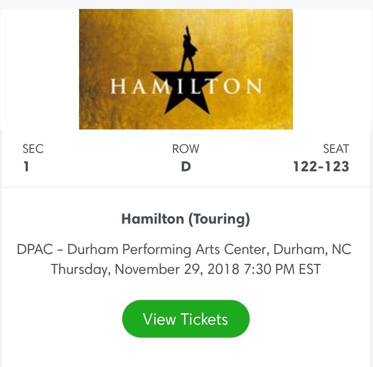 Hamilton best sale tickets dpac