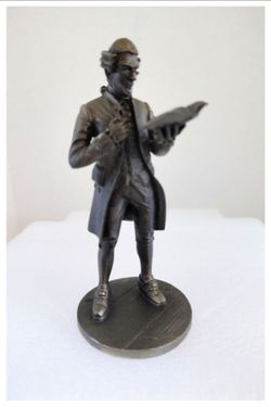 VINTAGE (1974) The Franklin Mint 'The Schoolmaster' Fine Pewter - 4" Tall
