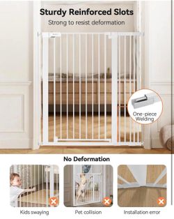 New-42" Extra Tall Gate for Stairs Doorways, Fits Openings 29.5" to 40.6" Wide, Auto Close Sturdy Pet Gate for House