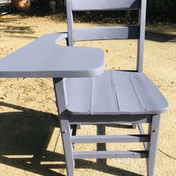 Purple Vintage Wood Desk 