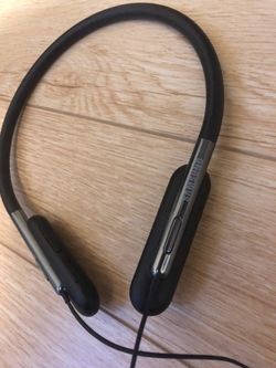 Samsung Flex bluetooth earphones.