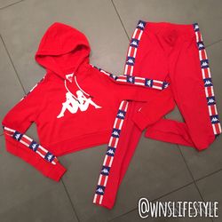 ladies kappa crop hoodie + leggings