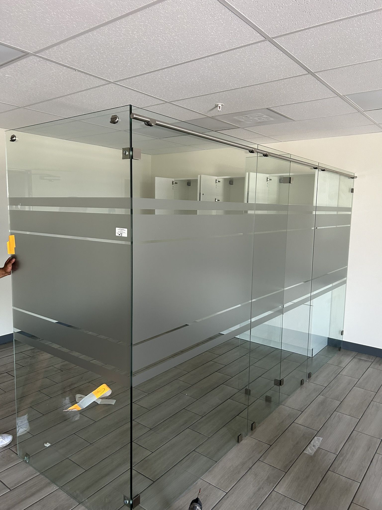 Office Glass Partitions - 6ft tall