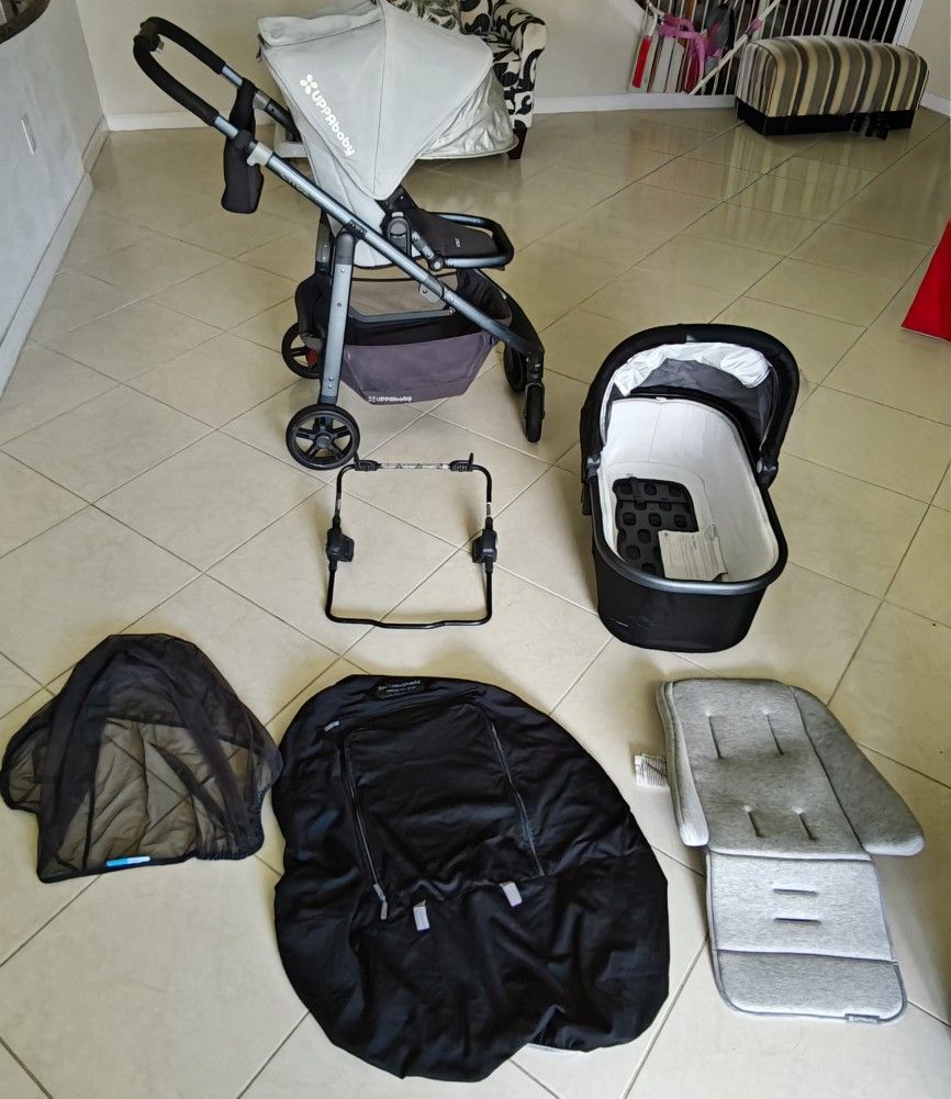 UPPAbaby Cruz Stroller, Bassinet, Carseat Attachment And Accessories