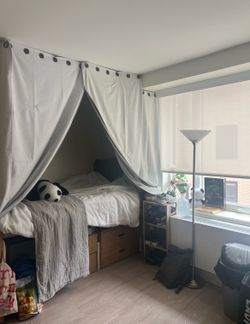 University twin xl Bed Privacy Curtain and Frame
