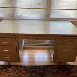 Vintage, Steel, Mid century Tanker Desk