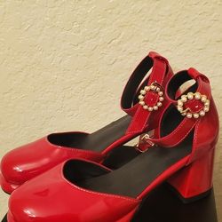Red High Heels 👠 Non Slip New $25 Size 7 Women