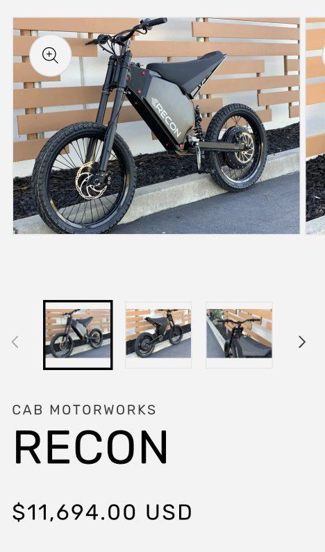 CAB MOTORWORKS Recon - Ultra High Performance EBike for Sale in Long Beach,  CA - OfferUp