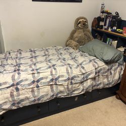 Captain‘S Bed With Three Drawers Also Includes Headboard And Pillow Top Mattress