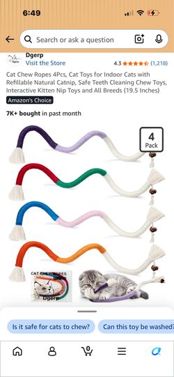 Cat rope toy