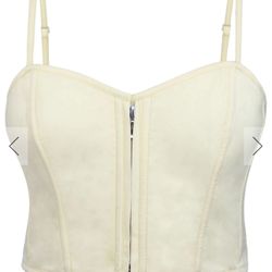 Cropped Corset With Spaghetti Straps