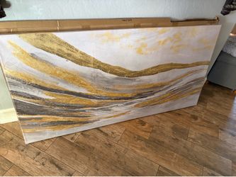 New!✨ 29x58 white line modern abstract canvas wall art.