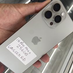 16 Pro Max Unlocked. Cash Or $50 Down W Approval 