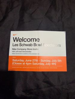 Nike employee store passes a few left
