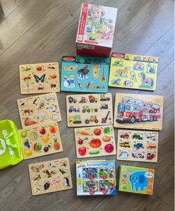 Lot of 13 toddler puzzles (No missing pieces)
