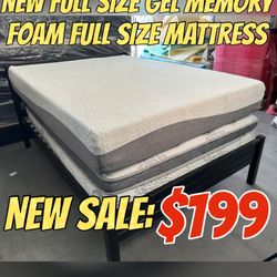 NEW FULL SIZE GEL MEMORY FOAM FULL SIZE MATTRESS