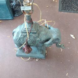 Brass Elephant Lamp