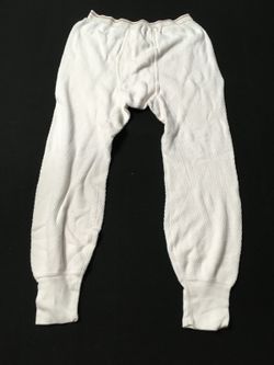 JCPenney Mens Size LARGE White Long Johns Thermal Underwear PANTS LEGGINGS
