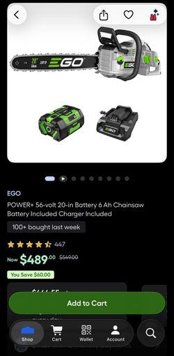 🪚 EGO Power+ 20” Cordless Chain Saw
