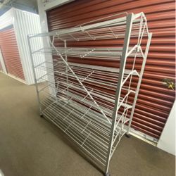 Large Metal Wheeled Shoe Racks