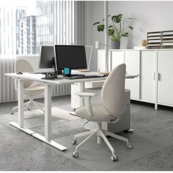 White Adjustable Standing Desk