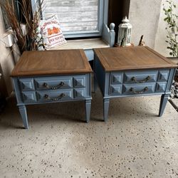Matching Wooden End Tables