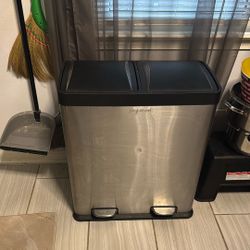 Double Bin Trash Can