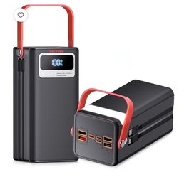 PGYOB Portable Charger Power Bank 45000mAh with LED Light & Charging Cables, Super Fast Charging for Laptop/IPhone/ Android Cell Phone, for Outdoor Ca