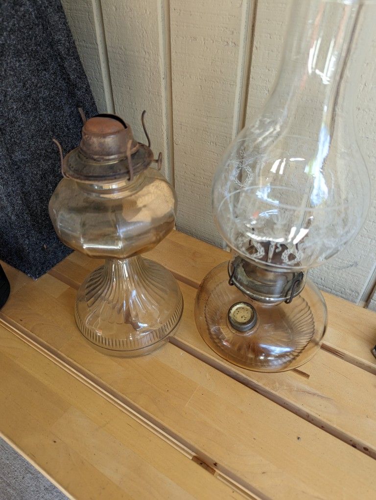 Vintage Eagle Oil Lamps