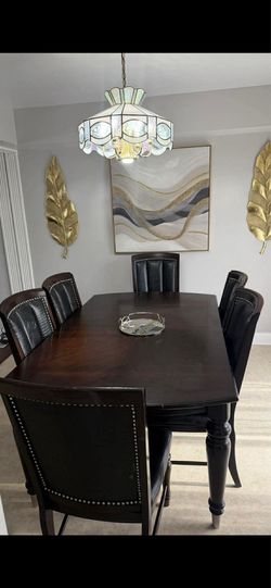Ashley dining table with 6 chairs