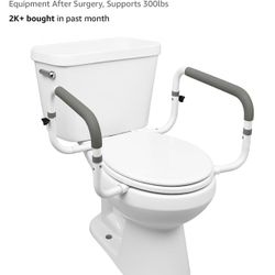Carex Toilet Safety Frame - Toilet Safety Rails With Adjustable Width - Toilet Rails For Elderly, Handicap, Home Health Care Equipment After Surgery, 