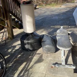 Free Punching Bag And Workout Bench