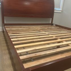 Walnut King Bed frame 