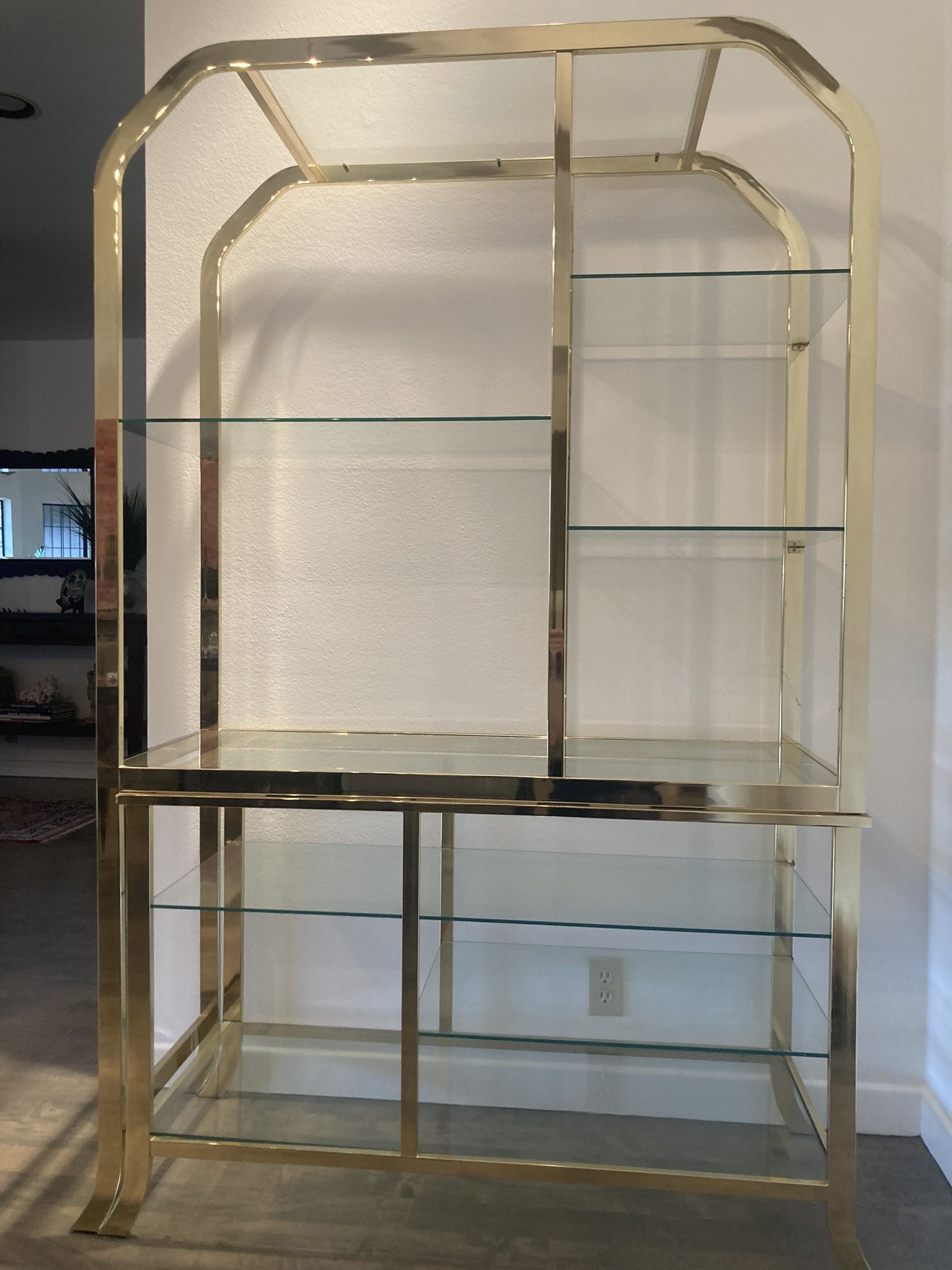 Brass & Glass Etagere - Design Institute Of America