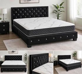 King size bed with mattress $399