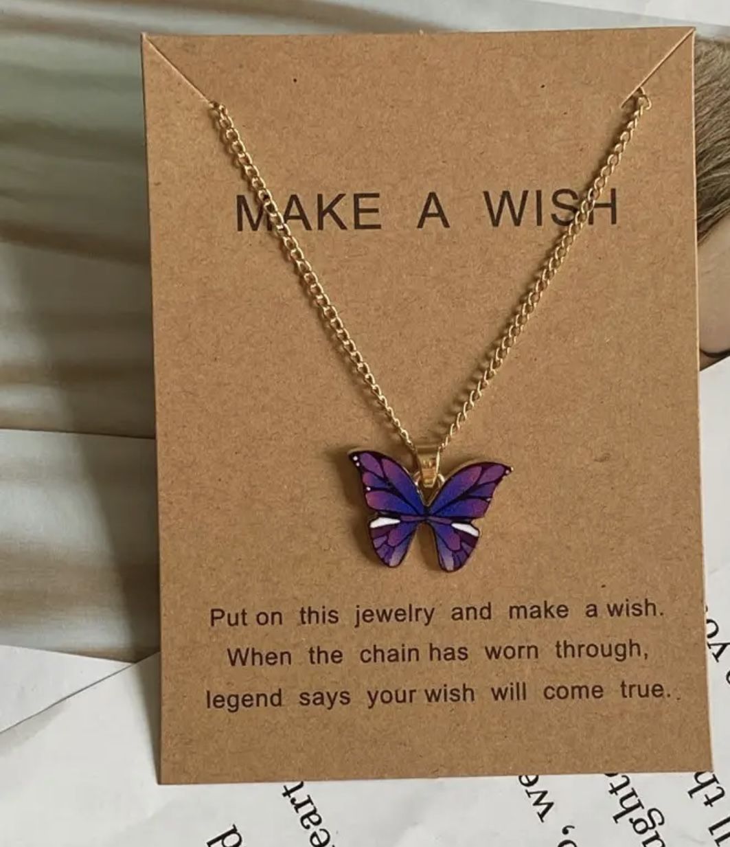 New women’s girls cute butterfly necklace jewelry gift 