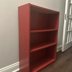 Red Wood Bookshelf
