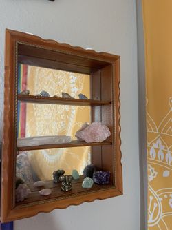 vintage mirror shelf
