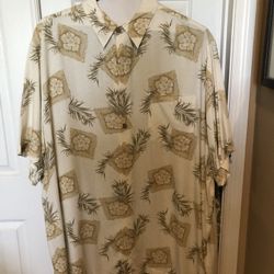 2 Caribbean Button Up Shirt 3XLT - 100% Rayon - Mint Condition