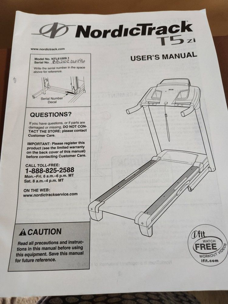 NordicTrack T5zi Treadmill for Sale in Garfield Heights OH OfferUp