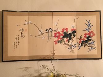 Antique Asian Wall Art Mural