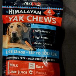 Dog Himalayan Yak Chews New 4 In A Pack